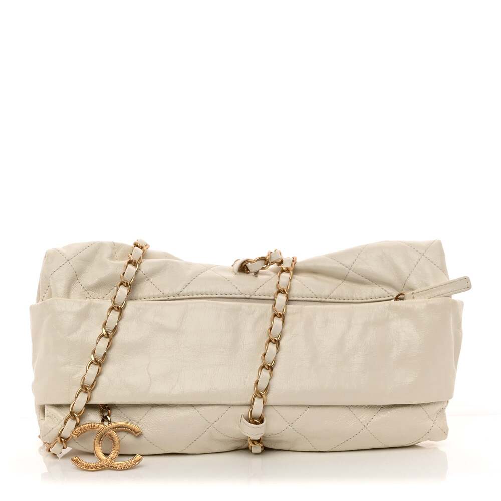 Chanel Calfskin Quilted Baluchon White #294647C15B